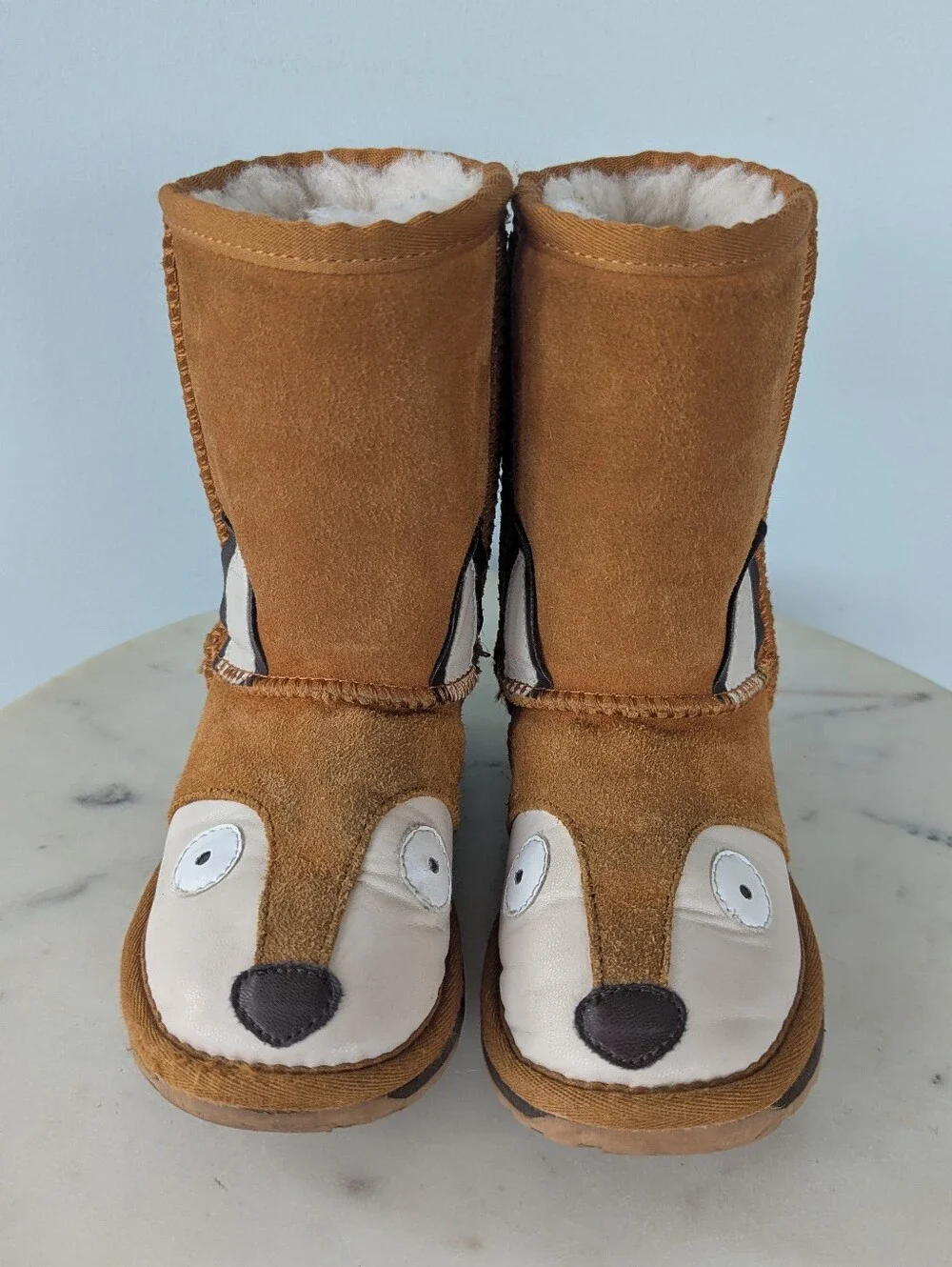 EMU Australia Kids Fox Theme Suede Winter Boots